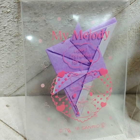 NEW Sanrio My Melody Charm from Japan with Origami in My Melody Baggie - Picture 2 of 4